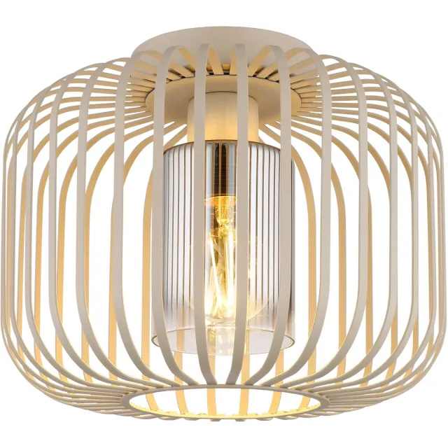 Globo Plafonniere - beige - ALFRED - metaal - Ø 28cm - E27 - 15758D - Globo