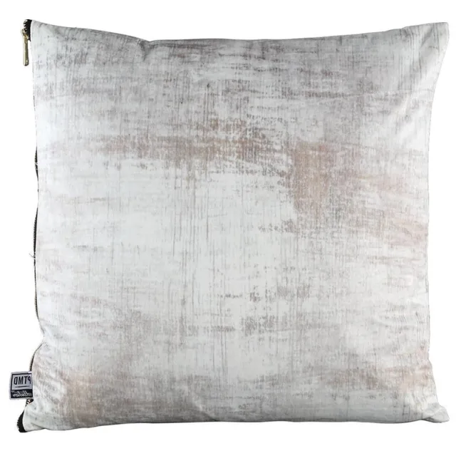 PTMD COLLECTION PTMD Ilse Vierkant Kussen - 45 x 10 x 45 cm - Velvet - Wit/goud