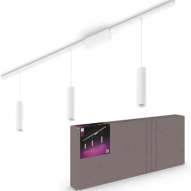 Philips Hue Perifo - basisset - LED hanglamp - wit - aanpasbaar wit en gekleurd licht -3 lichtpunten - slimme verlichting
