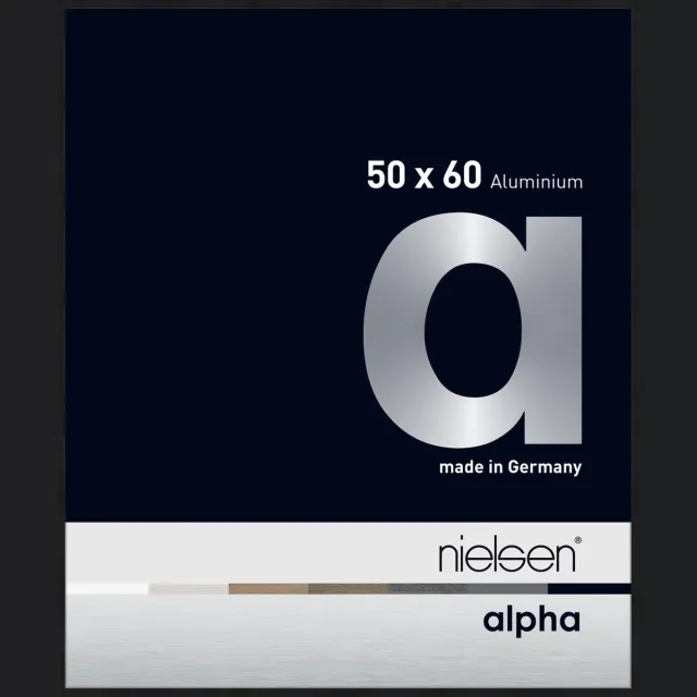 Nielsen Alpha Aluminium Wissellijst Black Matt 50x60cm Matzwart