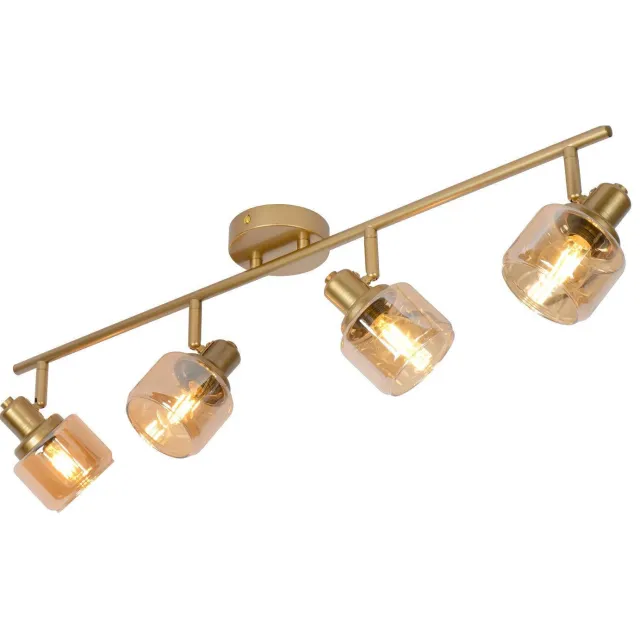 Lucide BJORN - Plafondspot - 4xE14 - Mat Goud / Messing