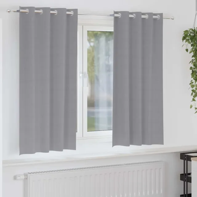 vidaXL Zwart-out Gordijnen met Ringen 2 st Lichtgrijs 175 x 140 cm