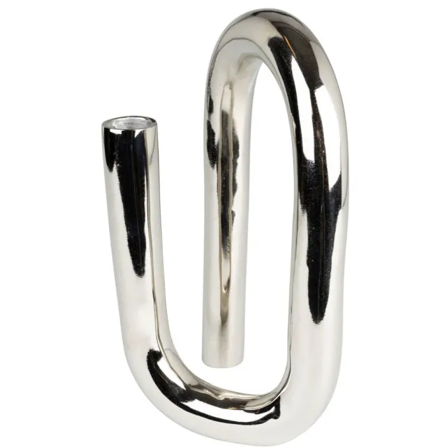Zuiver Tubo kandelaar L Shiny Silver Zilver