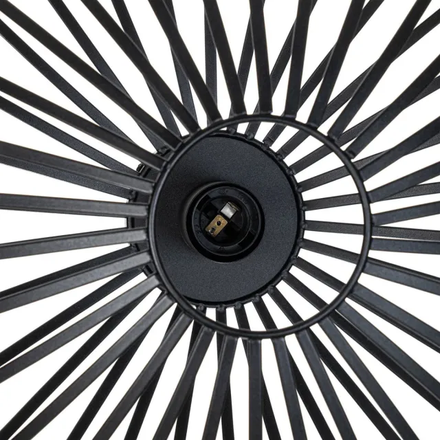 Lindby plafondlamp - 1licht - IJzer - H: 25.5 cm - E27 - zwart