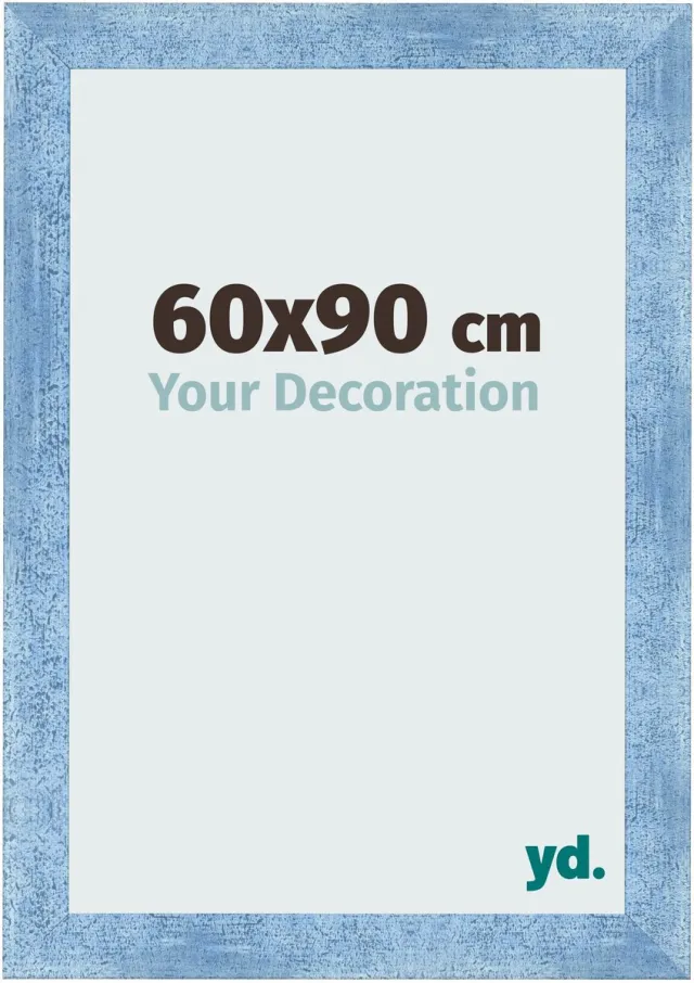 yd. Your Decoration - Fotolijst 60x90 cm - MDF - Helder Blauw Geveegd - Pisa
