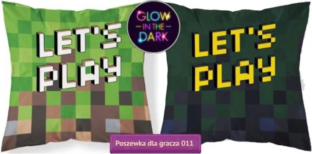 GAME Bricks Sierkussen Game Kussen Glow in the Dark 40x40cm incl vulling groen