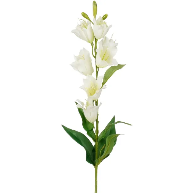 Mica Decorations Kunstbloem Campanula Floral - H71 cm - wit - kunststof - stelen kunstbloemen - boeket - witn bloemetjes