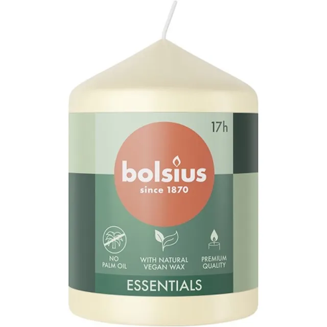 Bolsius 4 stuks Bolsius ivoor stompkaarsen 80/58 (17 uur) soft pearl