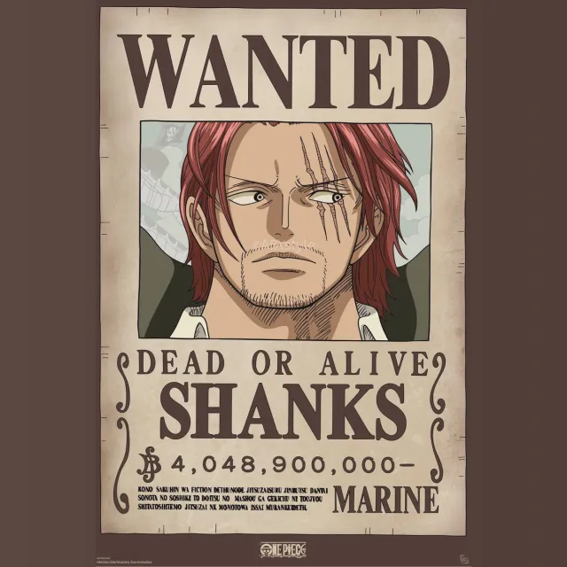 ABYSTYLE Poster One Piece - Wanted Shanks Wano 61x91,5cm Divers