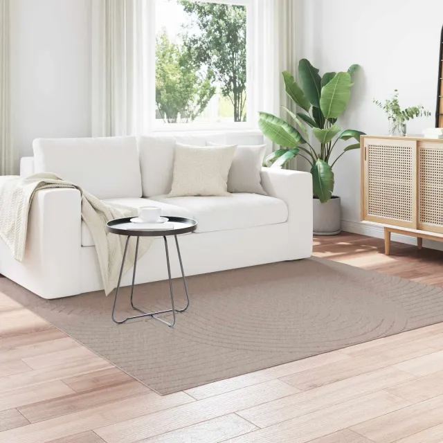 vidaXL Binnen- en buitentapijt PALMERAS Beige 120 x 120 cm Polyester
