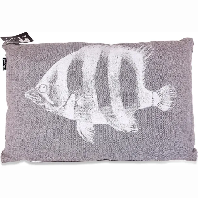 In The Mood Chambray Vis - Sierkussen - 30x45 cm - Antraciet Grijs