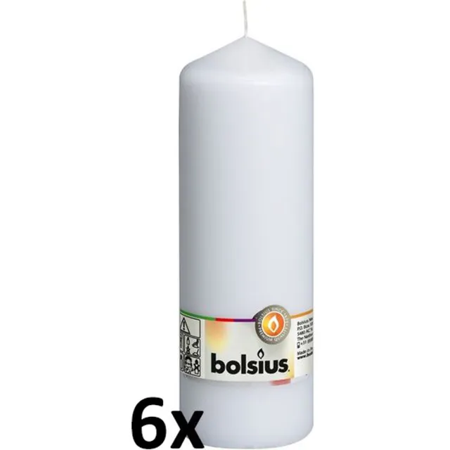 Bolsius Stompkaarsen - 200/70 - Wit - 6 stuks