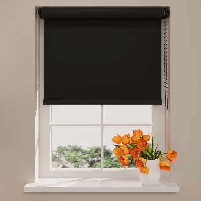 DTCH Rolgordijn Easy Soft - Verduisterend - Black - 180 x 190