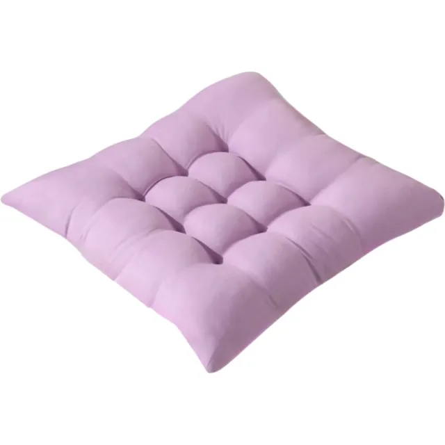 rimmo Stoelkussen 40x40 cm Vierkant – Zacht Zitkussen voor Eetkamerstoel, Bureaustoel, Fauteuil en Woonkamer - Paars