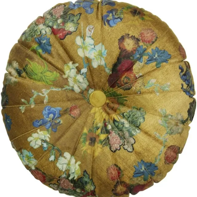 Beddinghouse x Van Gogh Museum Boule de Fleurs Sierkussen - dia 40 cm - Goud