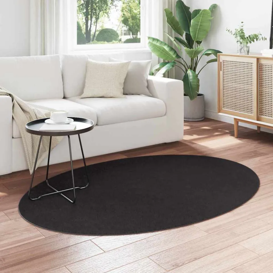 vidaXL Tapijt HUARTE Zwart 120 x 170 cm 100% Polyester, foto 3