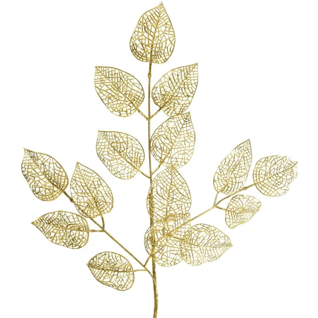 Viana Skeletbladeren Kunstwilgenbladeren Gouden Tak Deco 63cm