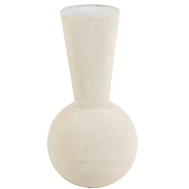 Countryfield Vaas geonna metaal ro 25x25x48cm wt Wit