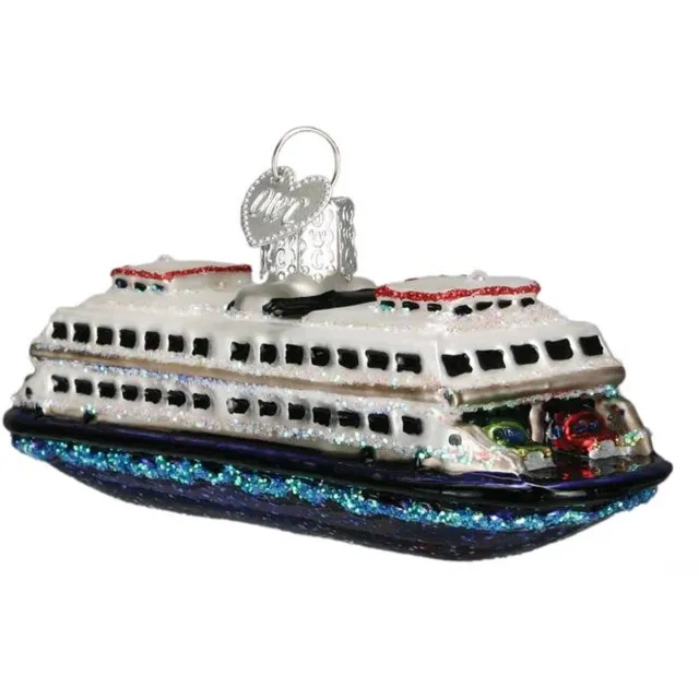 Old World Christmas Kerstbal Veerboot – Handgemaakt Glazen Ornament van Old World Christmas Multicolor