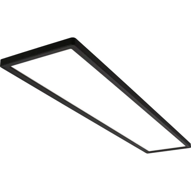 Briloner Tava - LED Plafonniere - plafondlamp met indirect licht - neutraal wit licht - 98cm - zwart Zwart (an/uit)