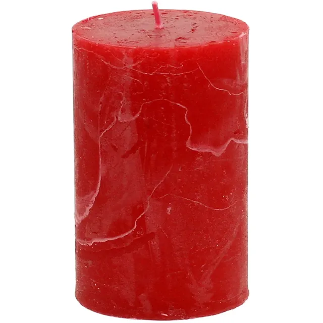 Viana Effen kaarsen rood 60x100mm 4 st, 4 Stück