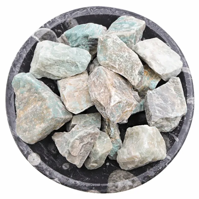 BERK Ruwe Amazoniet Stenen Peru – 1 kg Zwart