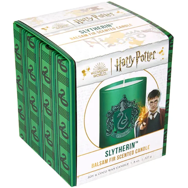 Harry Potter Slytherin kaars in glas - 36 uur brandtijd - houtachtige geur Groen
