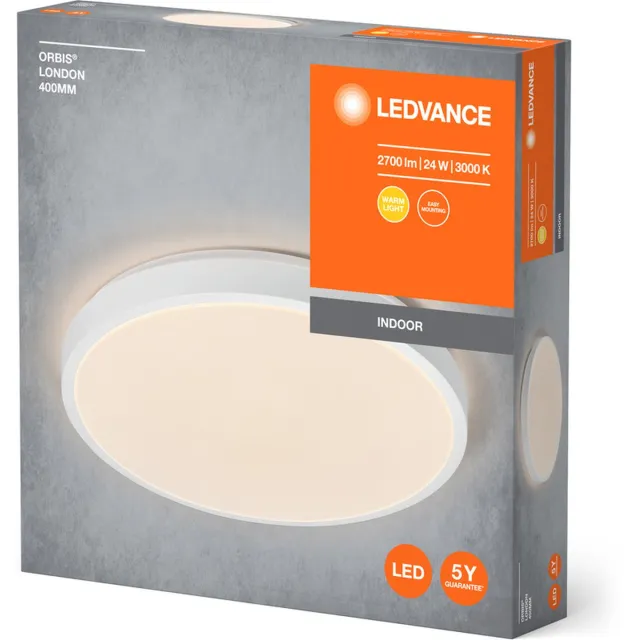 LEDVANCE ORBIS LONDON plafondlamp, wit, 24W, 2700lm