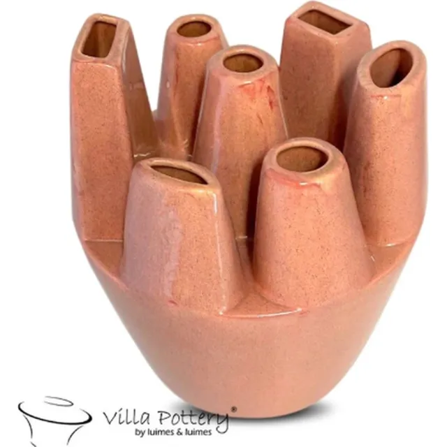 Irishflowers Vaas - Villa Pottery - Decoratie - Woondecoratie - Keramiek - Flowerpower 3_1 Pink Reactive Roze