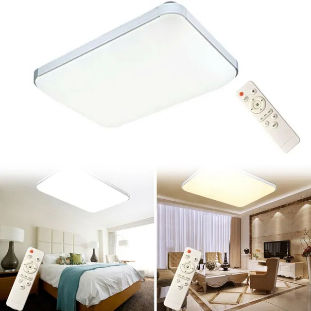 NAIZY Led-plafondlamp, 72 W, plafondlamp met afstandsbediening, woonkamerlamp, badkamerlamp voor slaapkamer, keuken, hal, dimbaar wit