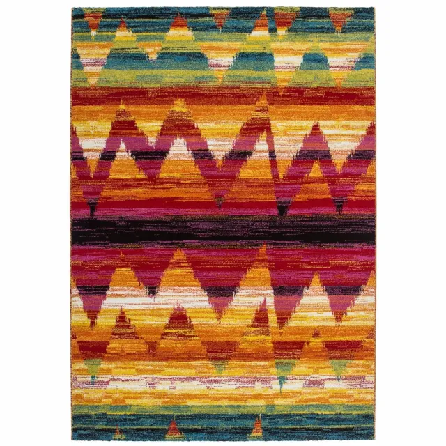 Dutch XXL Design Vloerkleed | Tapijt | Guayama | Zigzag | Multikleur