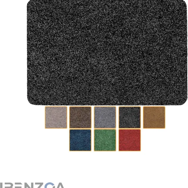 Ibenzoa Deurmat - Wasbaar - Waterdicht - 40x60 cm - Zwart - Polypropyleen