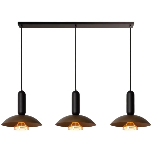Lucide dimbare hanglamp GRANTHAM E27 Ø 40 cm - bruin