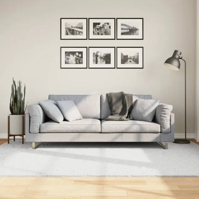 vidaXL Vloerkleed OVIEDO laagpolig 160x230 cm grijs, foto 2