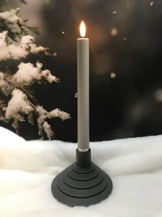 SIMUFLAME TM Simuflame™ LED Diner kaarsen GRIJS met afstandbediening (500+ branduren)