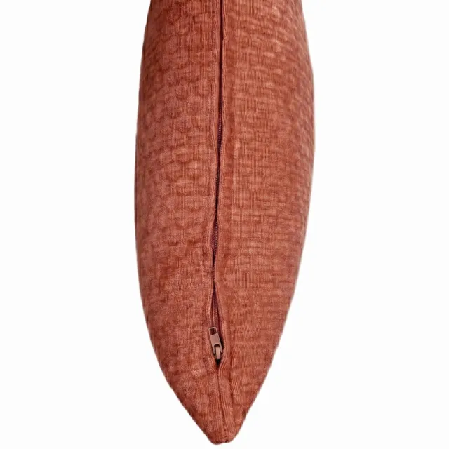 Woonexpress Sierkussen Remmo Terra - Zachte Chenille Stof met Rijke Structuur Bruin/Oranje/Terra