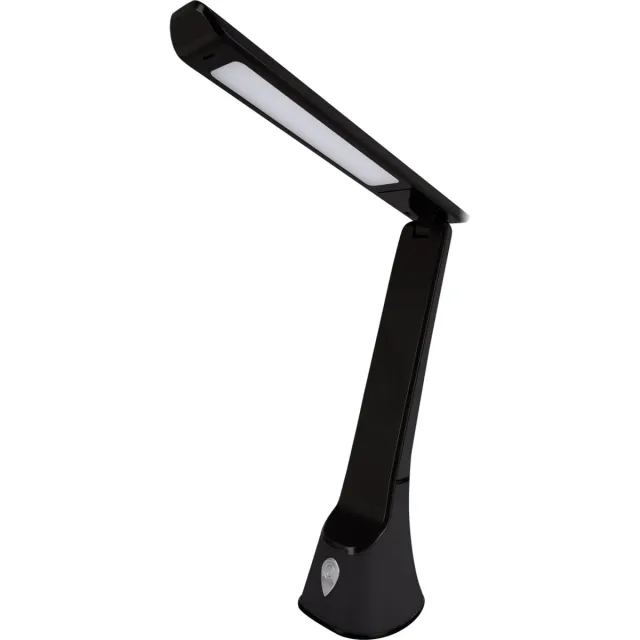 STRÜHM GIBON Bureaulamp - LED - 8W - CCT Aanpasbare lichtkleuren - 2700K/ 4000K/ 6500K - Telefoonhouder - Zwart
