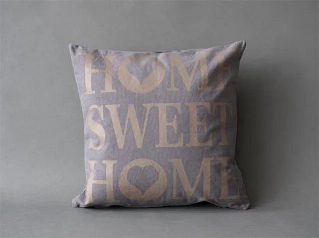 Loods28 Kussenhoes grijs home sweet home 45x45 cm