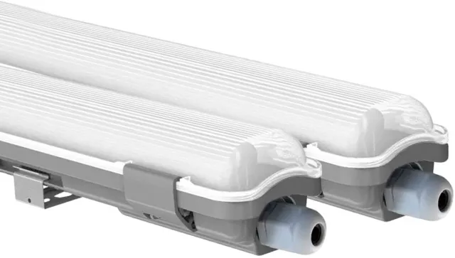 V-TAC LED diffuser licht plafondlamp vochtbestendig LED garage licht diffuser licht LED buis, waterstraal-beschermd, 1x LED 18W 1700Lm cool white, L 127,5 cm, set van 2 Grijs