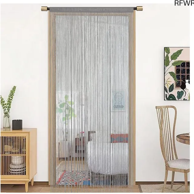 RFWR Deurgordijn Venster Gordijnen voor Kamer Verdeler en Decoratie 90x245cm Grijs