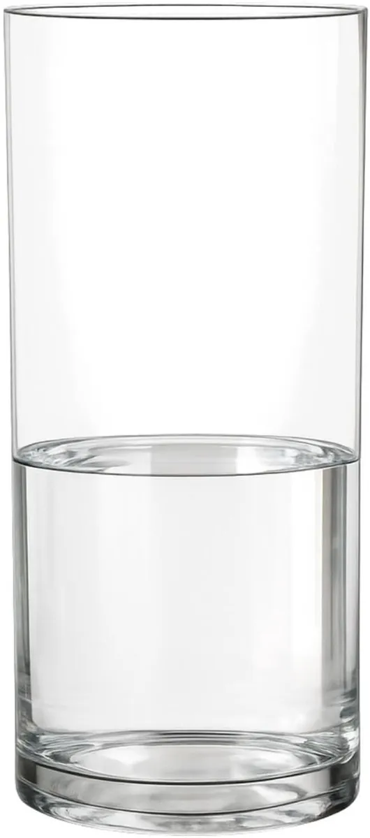 Home & Styling Bloemenvaas - Cilinder vorm - transparant - glas - 19 x 40 cm - rechte cilinder - boeketten - sierrtakken