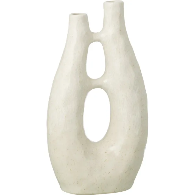 J-Line vaas Jeanne - steengoed - wit - large