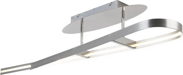 Trio leuchten John - Plafondlamp - 1 lichts - L 1000 mm - Aluminium grijs