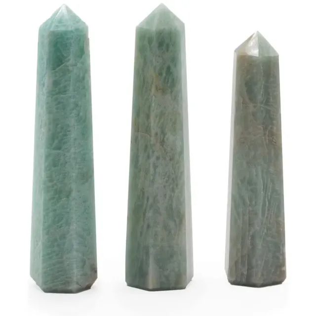 Ancient Wisdom Edelsteen Obelisk - Amazoniet Zwart