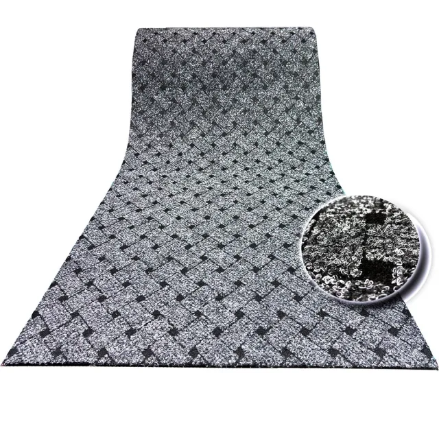 JYG Union - Naaldvilt Keukenloper - Grijs - 50 cm - 50 x 350cm