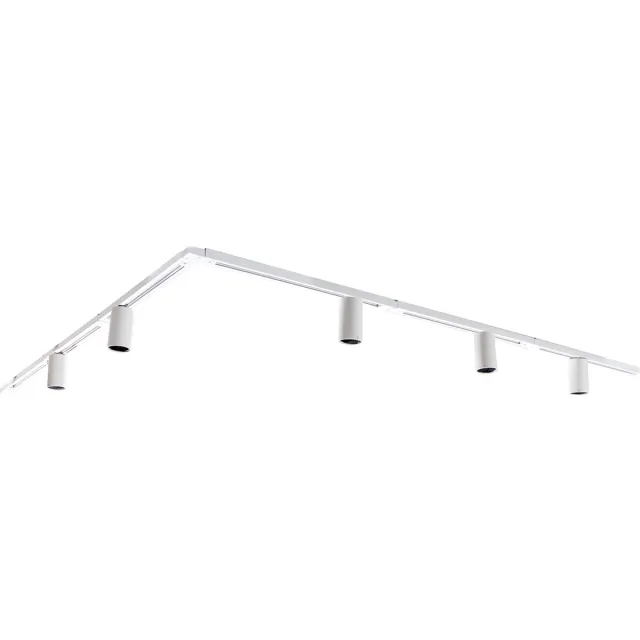 QAZQA iconic ruby - Moderne Spot railsysteem verlichting, railverlichting geschikt voor led - 5 lichts - L 300 mm- Woonkamer | Slaapkamer | Keuken Wit