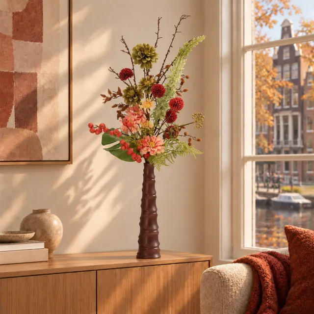 maxifleur Kunstplanten Herfstboeket kunstbloemen Suze Halifax 115cm Meerkleurig