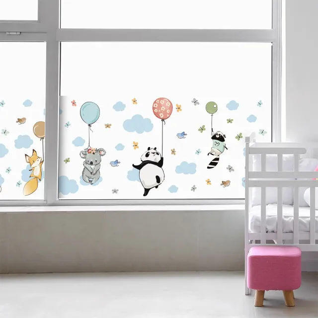 Ambiance Sticker Privacy raamfolie - BLIJE DIEREN DIE WEGVLIEGEN - Stickers voor ramen en douchedeuren - 40x200cm