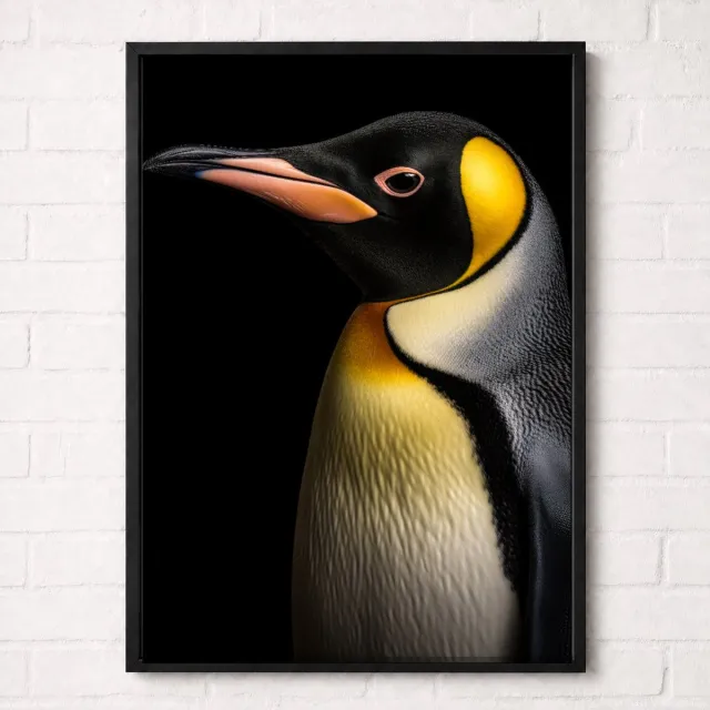 Kleurmedia Keizerspinguïn Poster - Onderwaterwereld Collectie - Dieren Posters - A1+ 61 x 91,5 cm Zwart