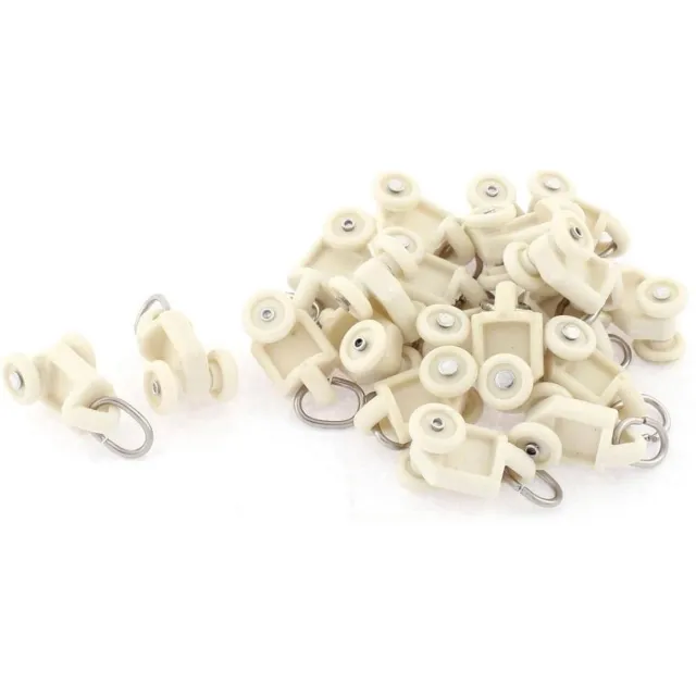 Provento Plastic gordijnrail runner roller 10mm wiel 20 stuks beige - Gemakkelijke installatie Any